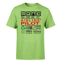 Thumbnail for Airline Pilot Label design on light green single side