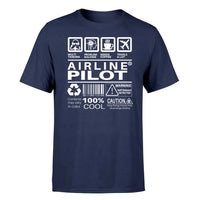 Thumbnail for Airline Pilot Label design on navy blue single side