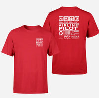 Thumbnail for Airline Pilot Label design on red double side