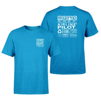 Thumbnail for Airline Pilot Label design on turquoise double side