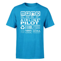 Thumbnail for Airline Pilot Label design on turquoise single side