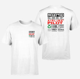 Double-Side Printing — Airline Pilot Label Double-Side T-Shirt