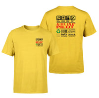 Thumbnail for Airline Pilot Label design on yellow double side