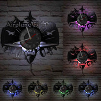 Thumbnail for Airplane Fighter Vinyl Record Designed Wall Clocks
