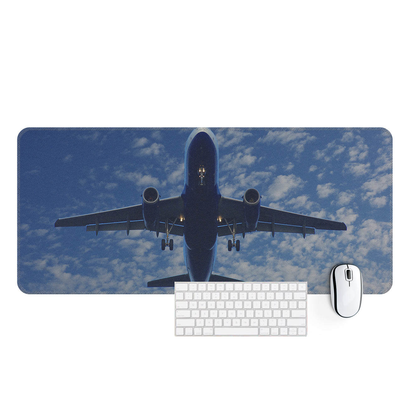 Airplane From Below Designed Desk Mats