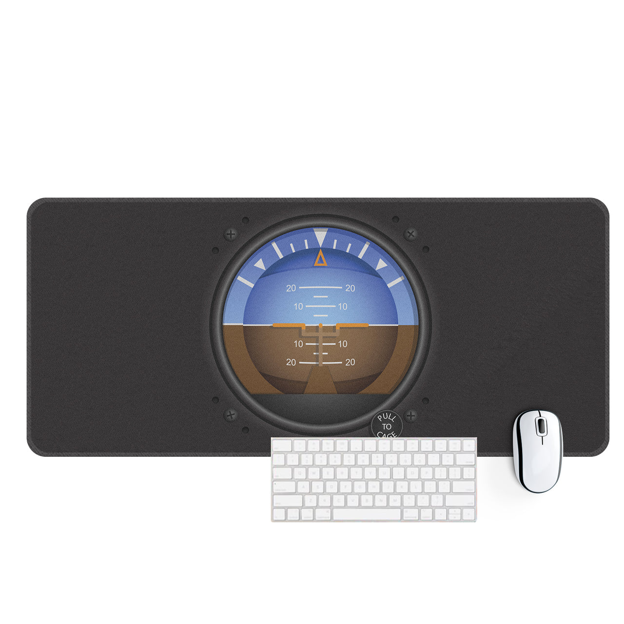 Airplane Instruments-Gyro Horizon Designed Desk Mats