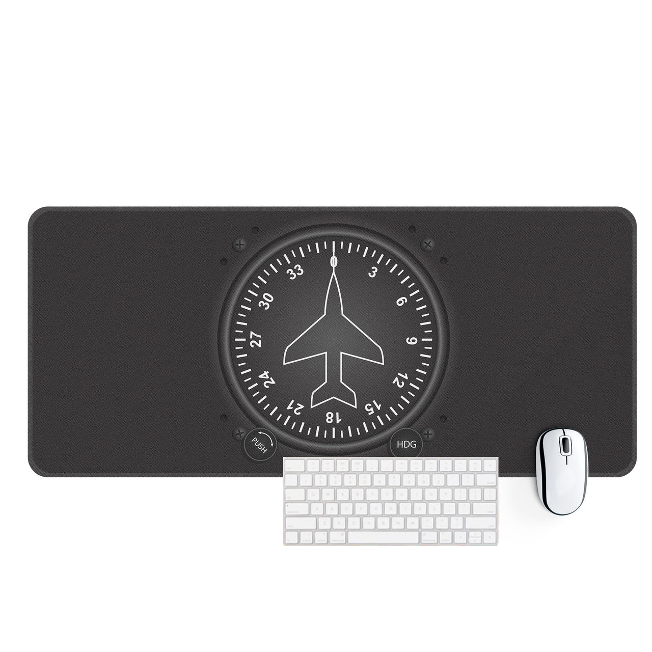 Airplane Instruments-Heading Designed Desk Mats