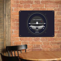 Thumbnail for Airplane Instruments-Turn Coordinator Printed Metal Sign