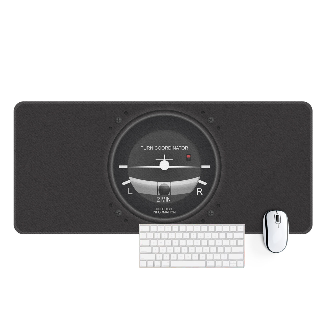 Airplane Instruments-Turn Coordinator Designed Desk Mats