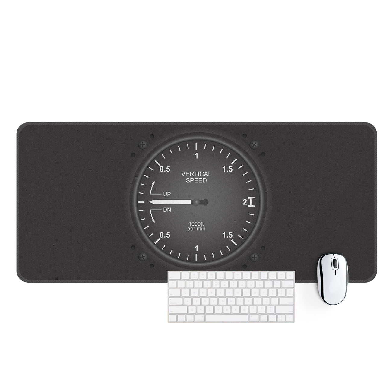 Airplane Instruments-Vertical Speed Designed Desk Mats