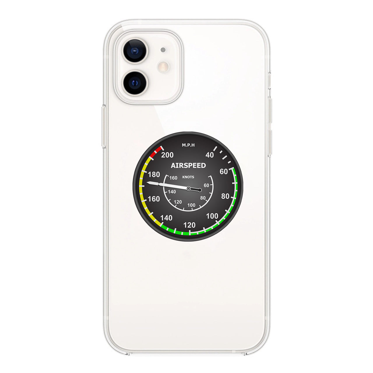 Airplane Instruments (Airspeed 2) Designed Transparent Silicone iPhone Cases