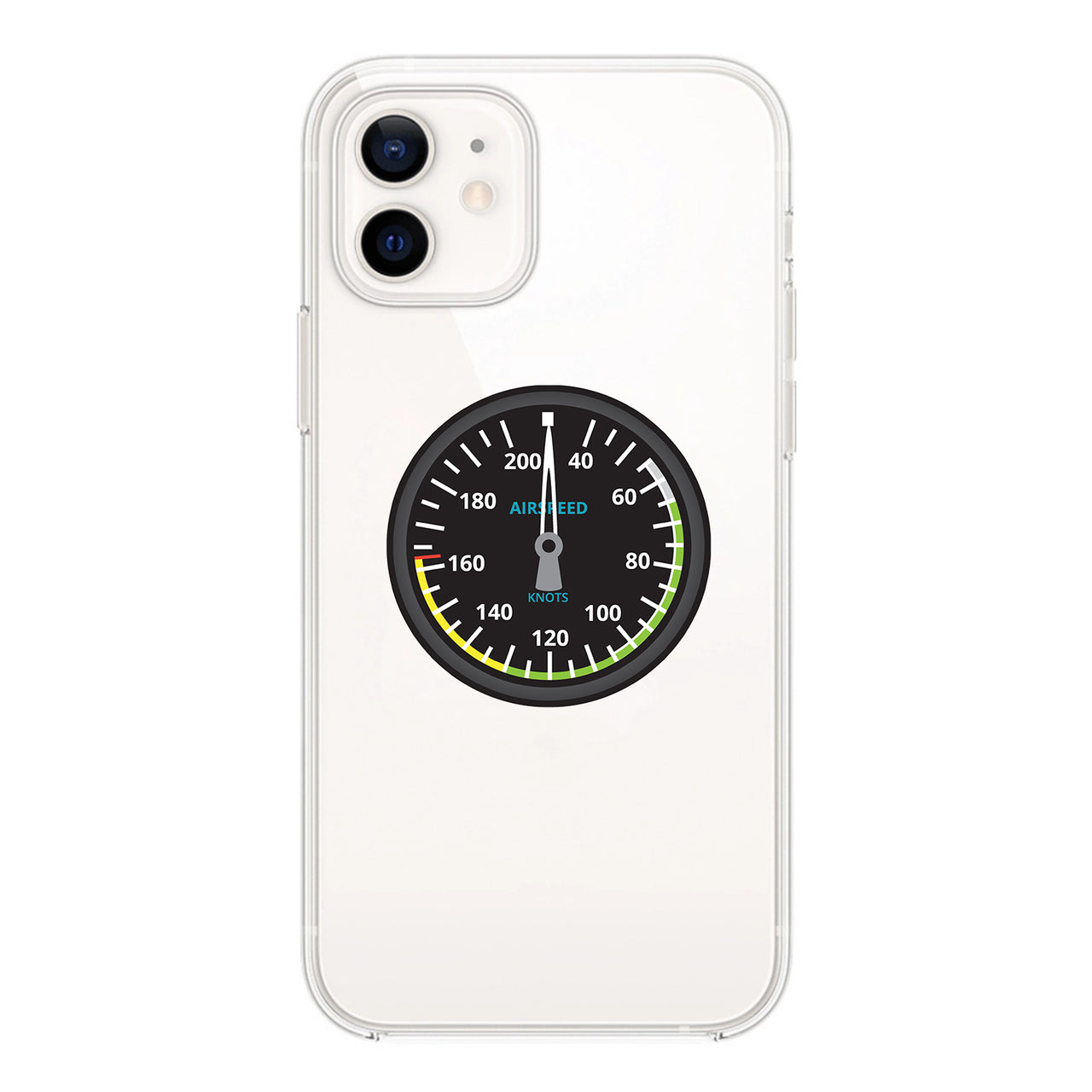 Airplane Instruments (Airspeed) Designed Transparent Silicone iPhone Cases