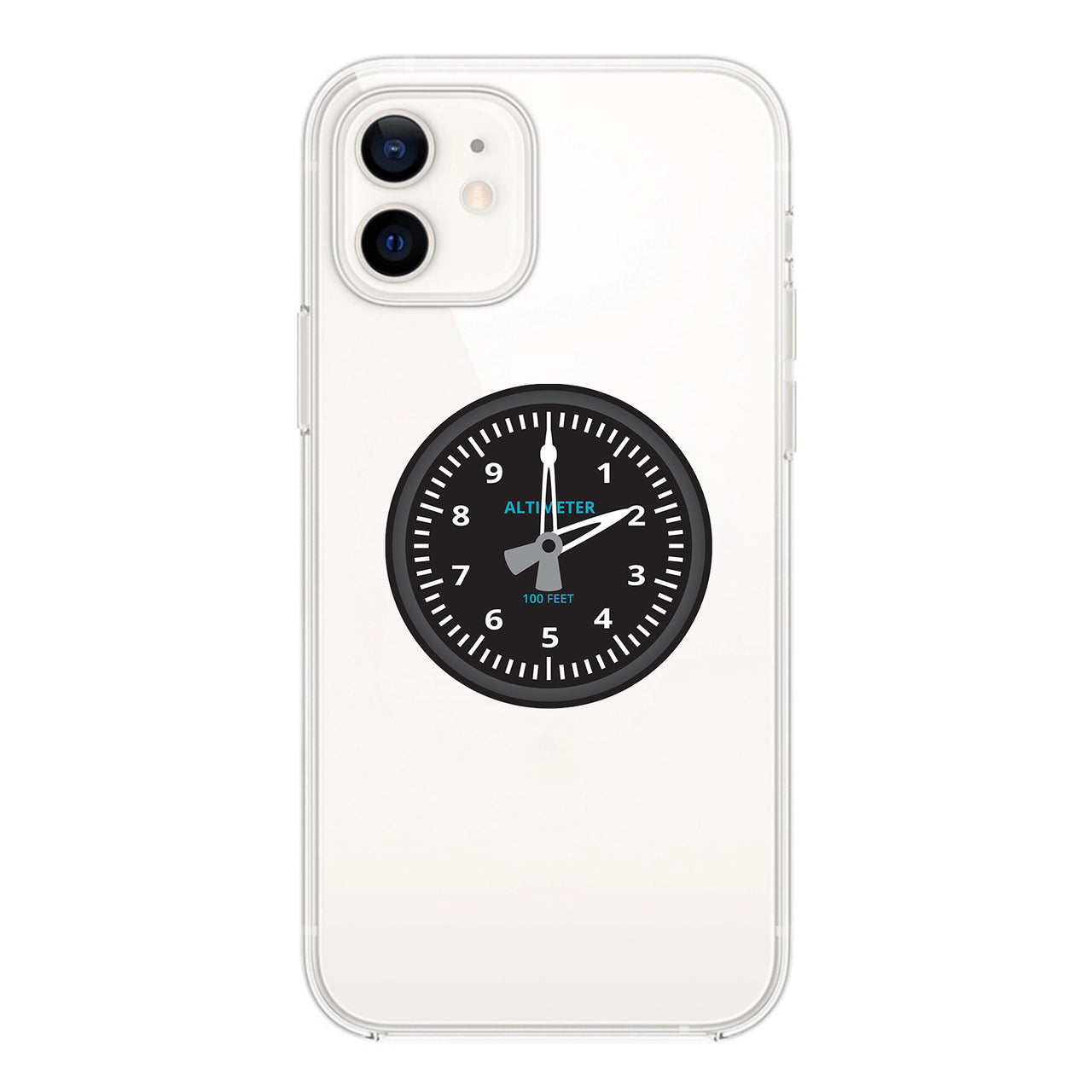 Airplane Instruments (Altimeter) Designed Transparent Silicone iPhone Cases