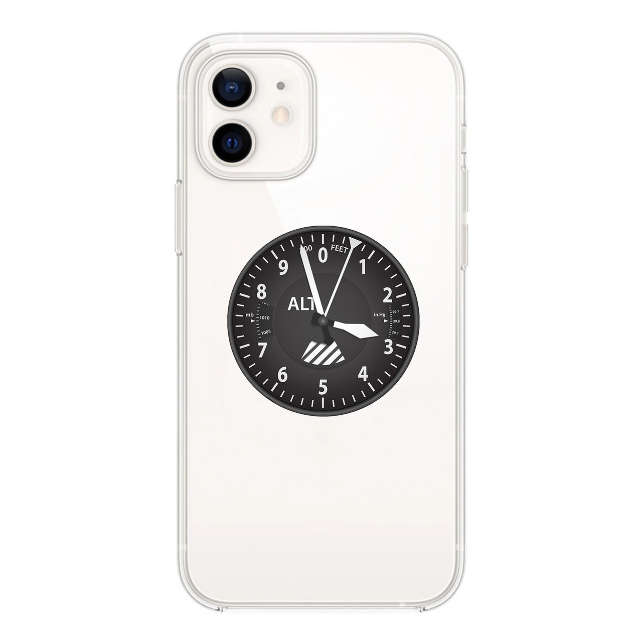 Airplane Instruments (Altitude) Designed Transparent Silicone iPhone Cases