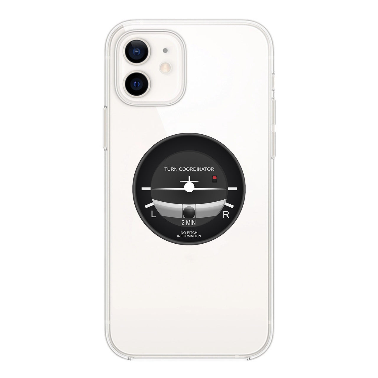 Airplane Instruments (Turn Coordinator) Designed Transparent Silicone iPhone Cases