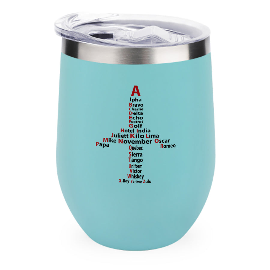 Airplane Shape Aviation Alphabet Designed 12oz Egg Cups