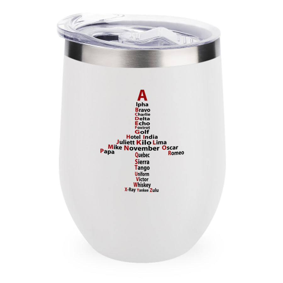 Airplane Shape Aviation Alphabet Designed 12oz Egg Cups