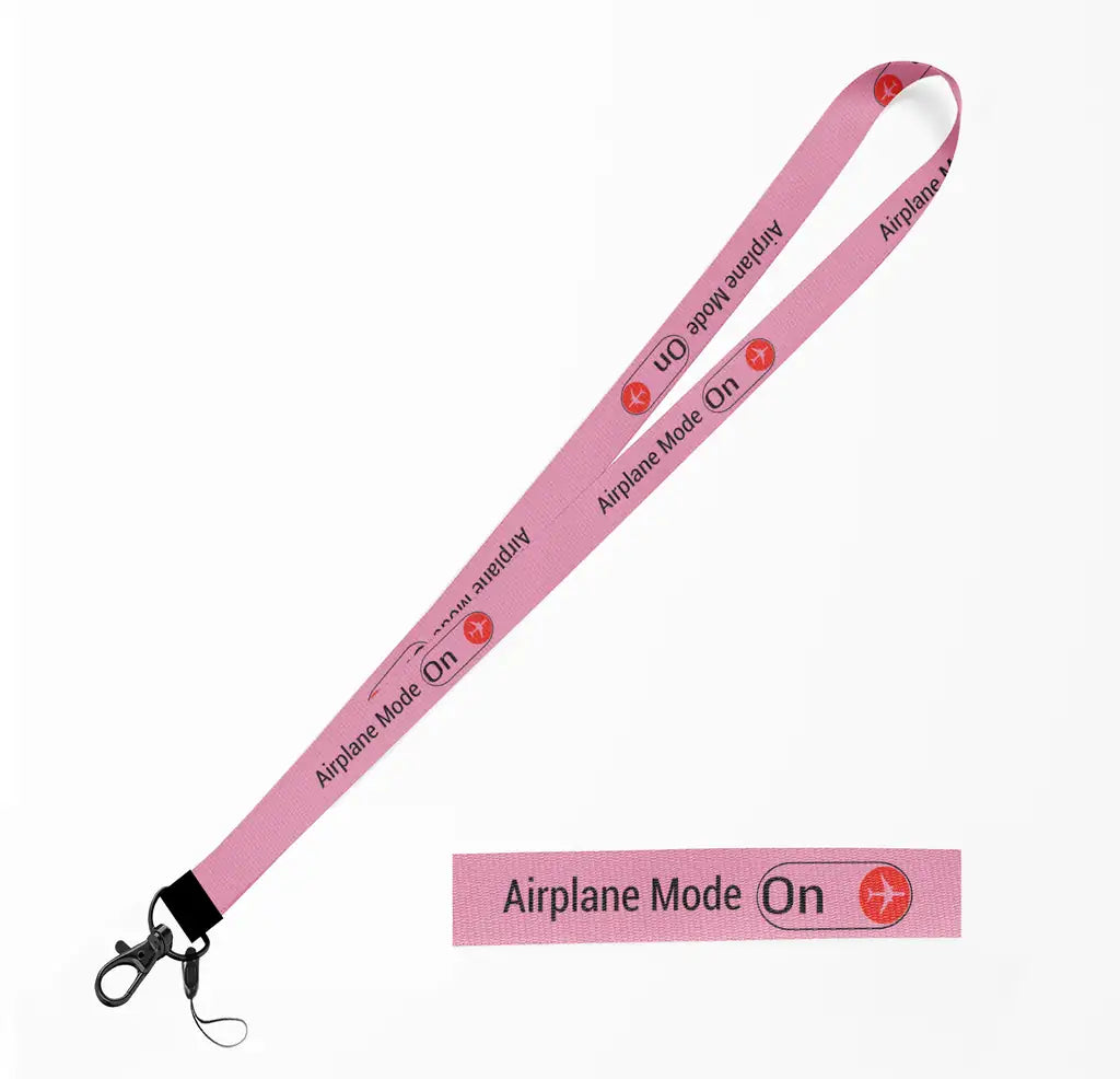 Airplane Mode On lanyard - pink