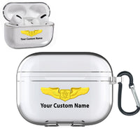 Thumbnail for Custom Name (Special US Air Force) Designed Transparent Earphone AirPods 