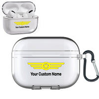Thumbnail for Custom Name (Badge 6) Designed Transparent Earphone AirPods 