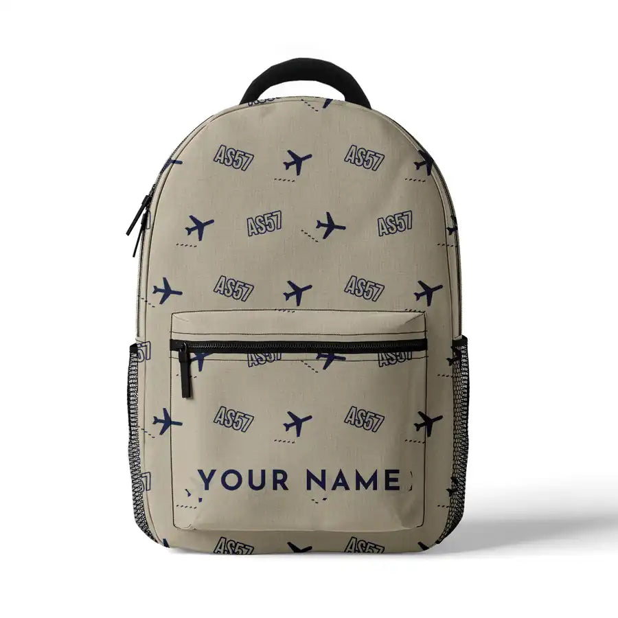 Airspeed AS.57 Ambassador - 3D Backpack - 3D Pattern + Name - Beige