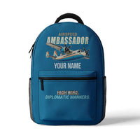 Thumbnail for Airspeed AS.57 Ambassador - 3D Backpack - Cartoon + Name - Light Blue