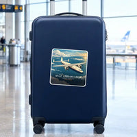 Thumbnail for Airspeed AS.57 Ambassador - 3D + Name - Square Sticker - Suitcase