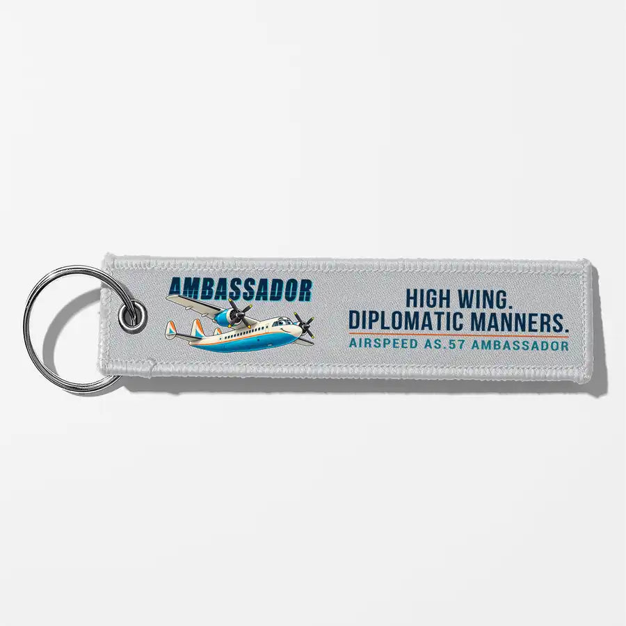 Airspeed AS.57 Ambassador Aviator Key Chains - Light Gray - Cartoon