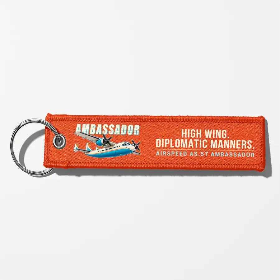 Airspeed AS.57 Ambassador Aviator Key Chains - Orange - Cartoon