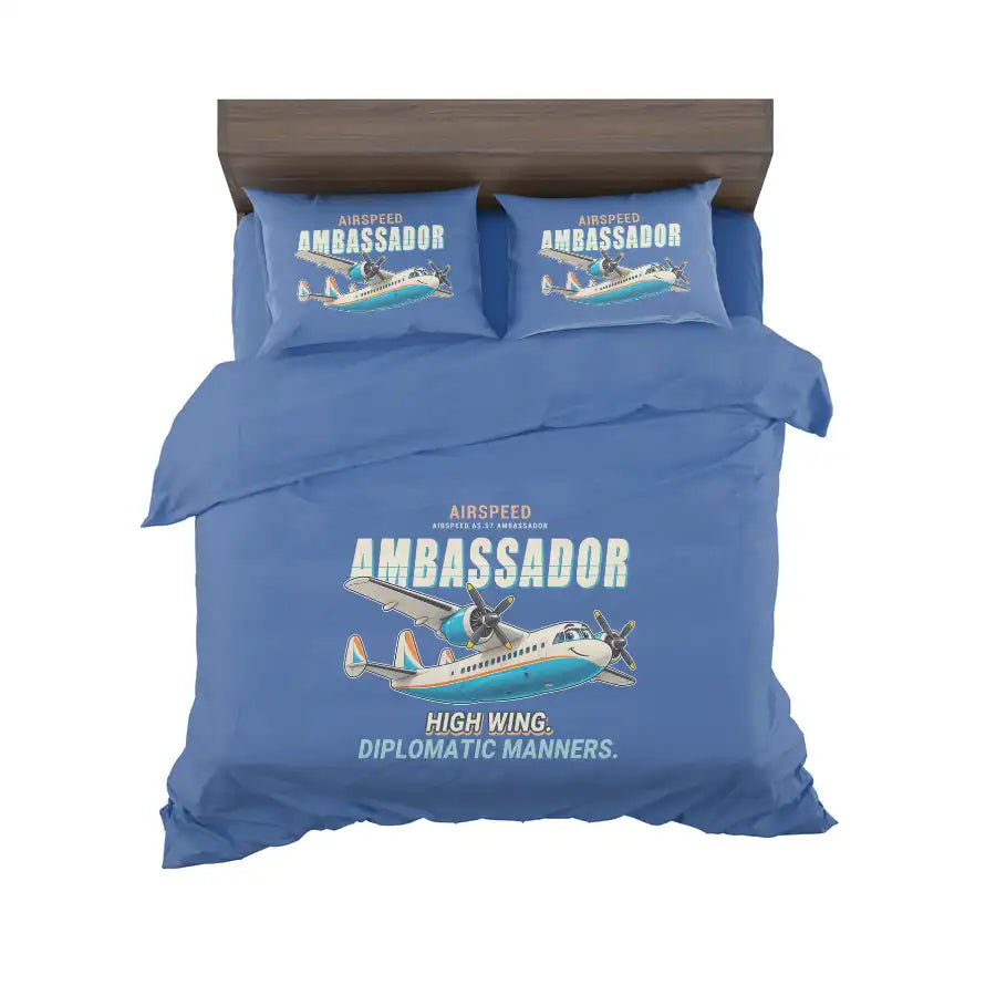 Airspeed AS.57 Ambassador - Cartoon - Bedding Set - Blue
