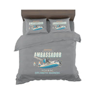 Thumbnail for Airspeed AS.57 Ambassador - Cartoon - Bedding Set - Gray