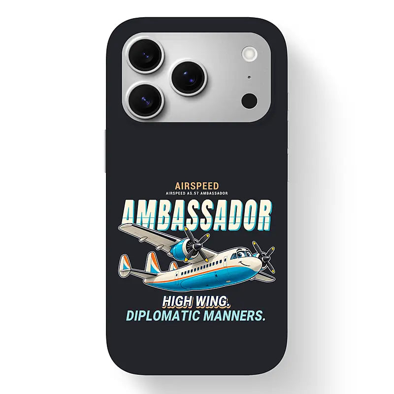 Airspeed AS.57 Ambassador - Cartoon - MagSafe iPhone 17 Pro - Black