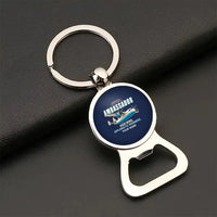 Thumbnail for Airspeed AS.57 Ambassador - Cartoon + Name - Bottle Opener Key Chain - Navy Blue