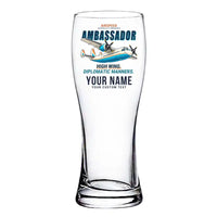 Thumbnail for Airspeed AS.57 Ambassador - Cartoon + Name - Pilsner Beer Glass