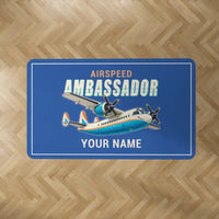 Thumbnail for Airspeed AS.57 Ambassador - Cartoon + Name - Rectangle Carpet - Blue