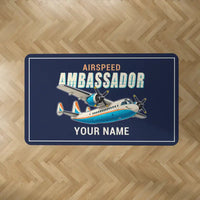 Thumbnail for Airspeed AS.57 Ambassador - Cartoon + Name - Rectangle Carpet - Dark Blue
