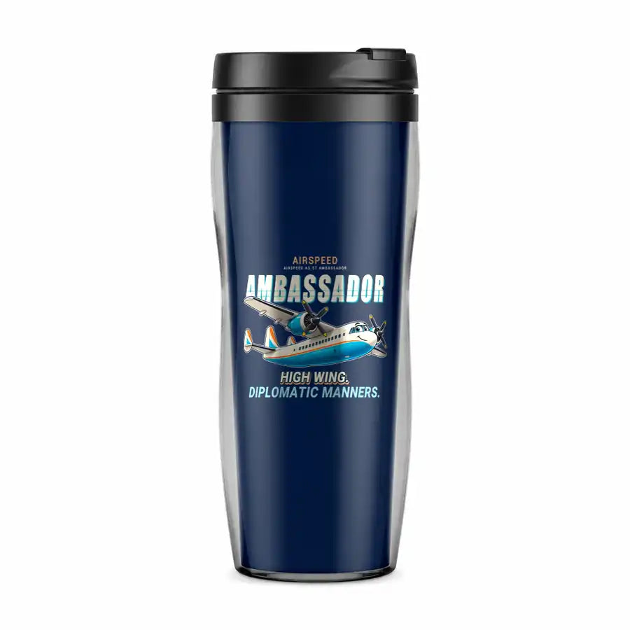 Airspeed AS.57 Ambassador - Cartoon - Plastic (No Holder) - Dark Blue