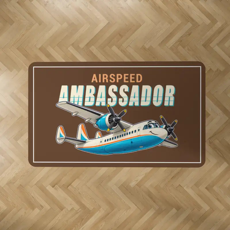 Airspeed AS.57 Ambassador - Cartoon - Rectangle Carpet - Brown