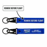 Thumbnail for Airspeed AS.57 Ambassador Hawk-Shaped Key Chains - Blue - Cartoon - Remove Before Flight