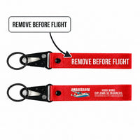 Thumbnail for Airspeed AS.57 Ambassador Hawk-Shaped Key Chains - Red - Cartoon - Remove Before Flight