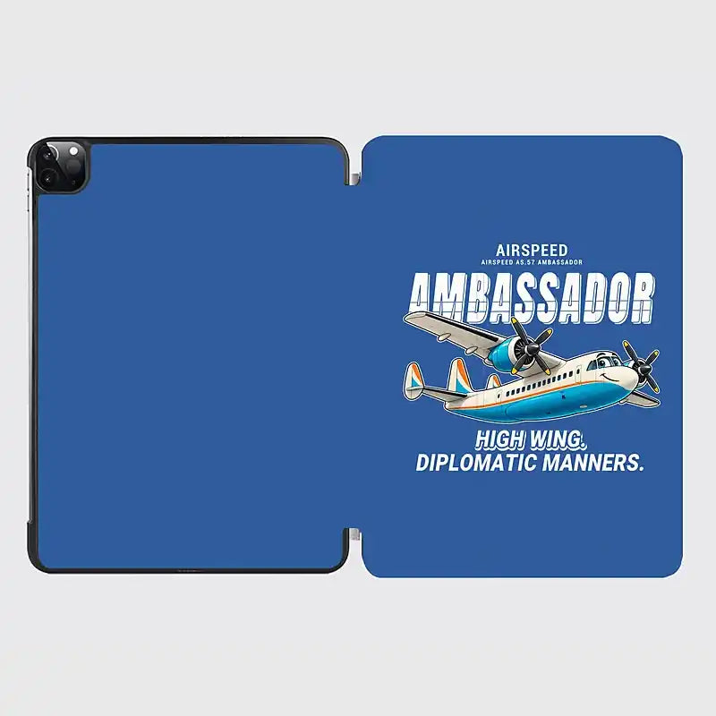 Airspeed AS.57 Ambassador - Cartoon - iPad Case - Blue
