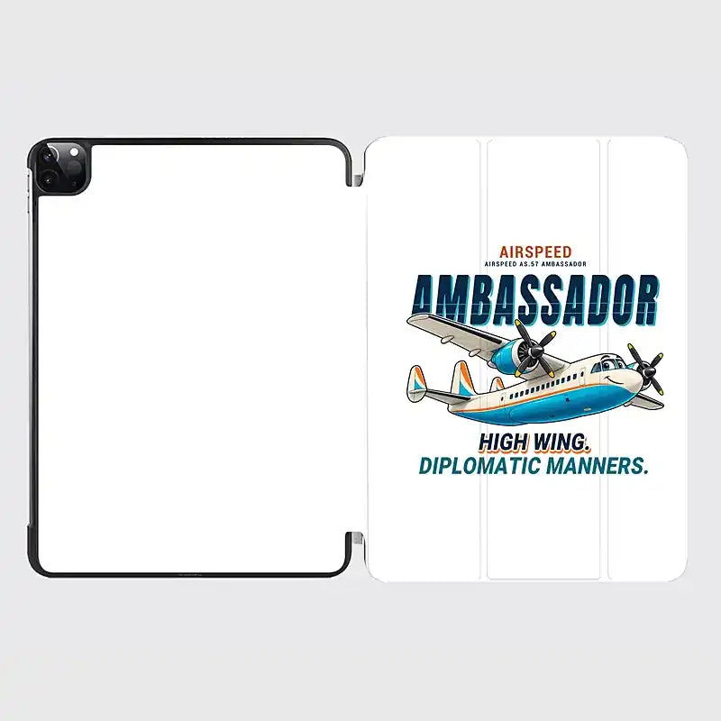 Airspeed AS.57 Ambassador - Cartoon - iPad Case - White