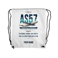 Thumbnail for Airspeed AS.57 Ambassador - Drawstring Bag - Original + Name - White