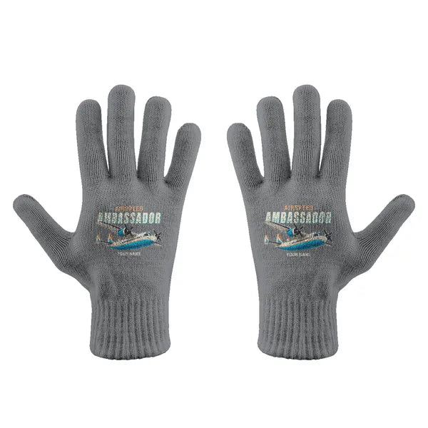 Airspeed AS.57 Ambassador - Gloves - Full - Cartoon + Name - Gray