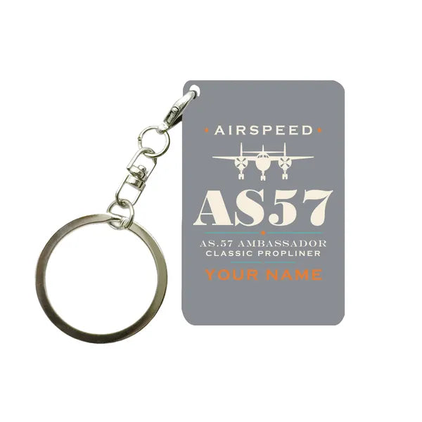Airspeed AS.57 Ambassador - Heritage + Name - Key Chain - Gray