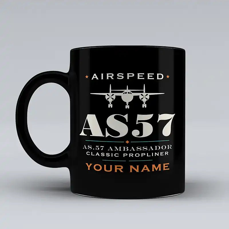 Airspeed AS.57 Ambassador - Heritage + Name - Mug - Black