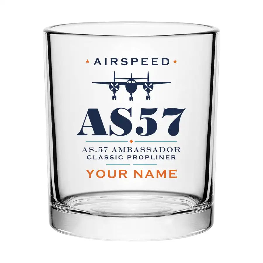 Airspeed AS.57 Ambassador - Heritage + Name - Special Whiskey Glass