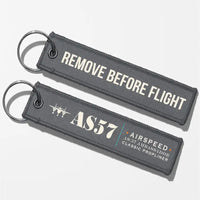Thumbnail for Airspeed AS.57 Ambassador Aviator Key Chains - Gray - Heritage - Remove Before Flight