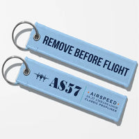 Thumbnail for Airspeed AS.57 Ambassador Aviator Key Chains - Light Blue - Heritage - Remove Before Flight