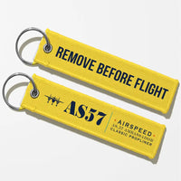 Thumbnail for Airspeed AS.57 Ambassador Aviator Key Chains - Yellow - Heritage - Remove Before Flight